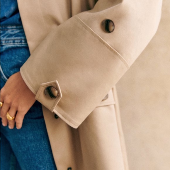 Sezane Women’s Hugo Parka Size 10 (42) Sand - Picture 3 of 10